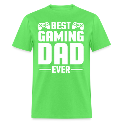 Best Gaming Dad Ever T-Shirt Color: kiwi