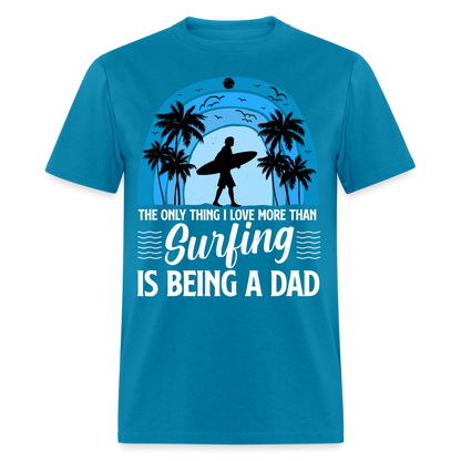 Surfing Dad T-Shirt Color: turquoise