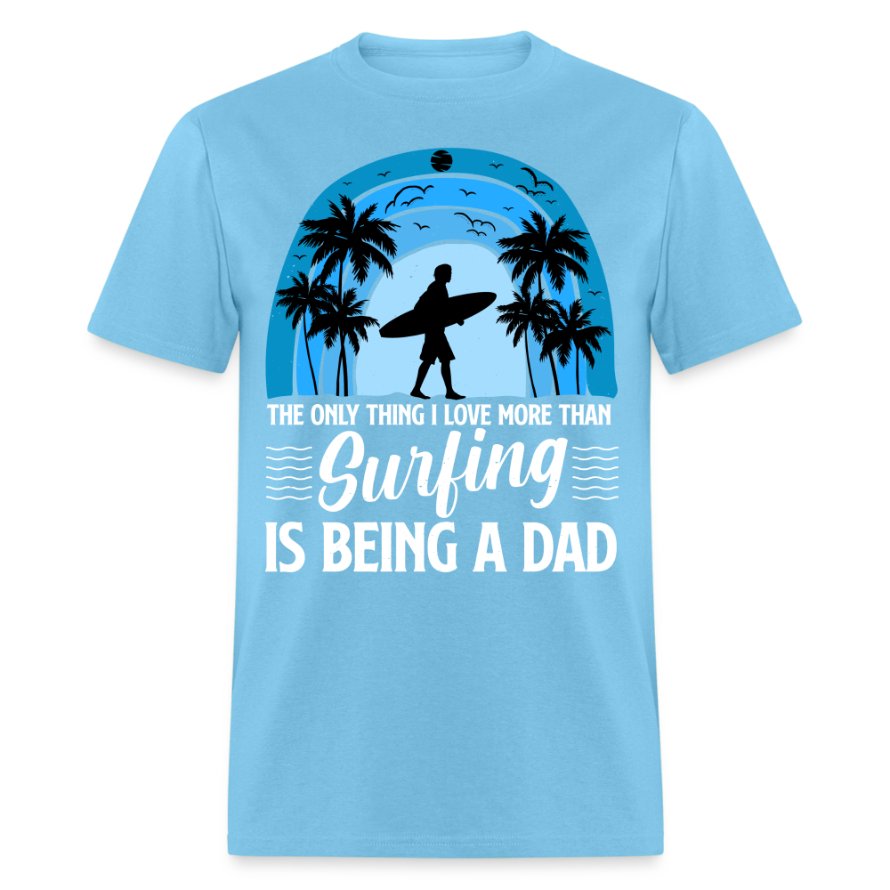 Surfing Dad T-Shirt Color: aquatic blue