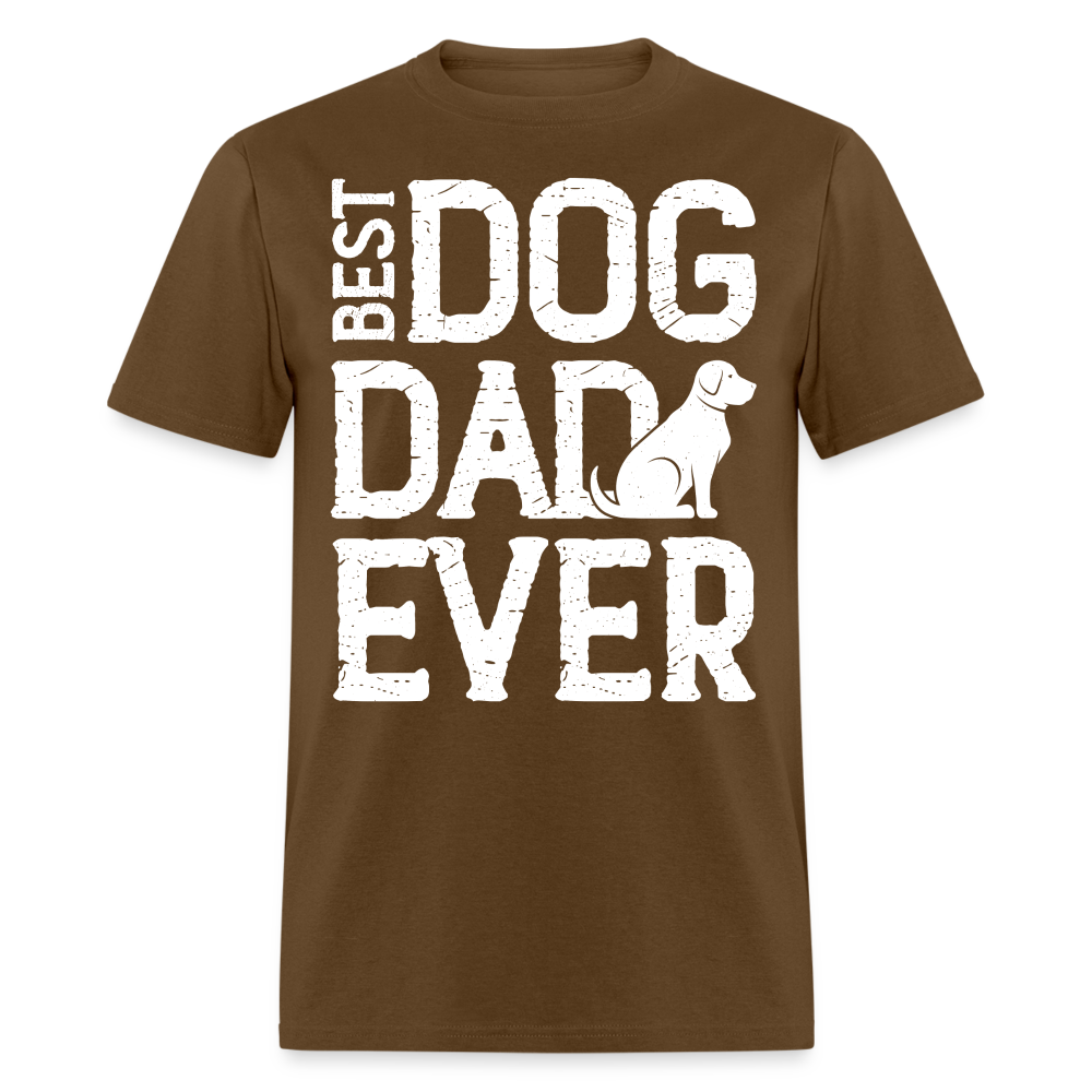 Best Dog Dad Ever T-Shirt Color: brown