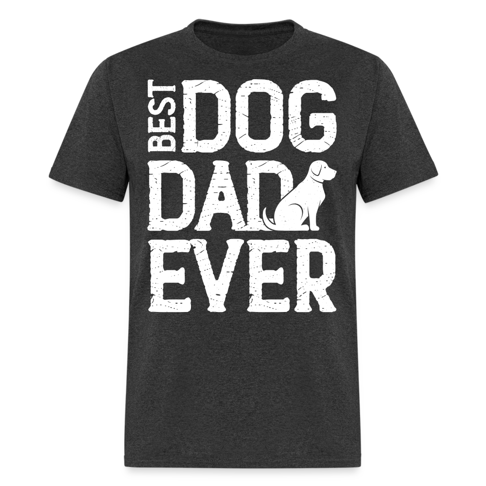 Best Dog Dad Ever T-Shirt Color: heather black