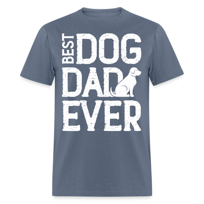 Best Dog Dad Ever T-Shirt Color: denim