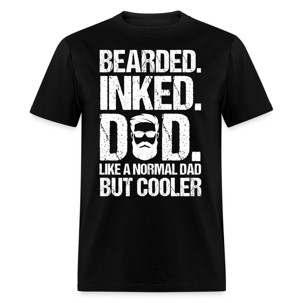 Bearded Inked Dad T-Shirt Color: black