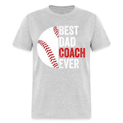 Best Dad Coach Ever T-Shirt Color: heather gray