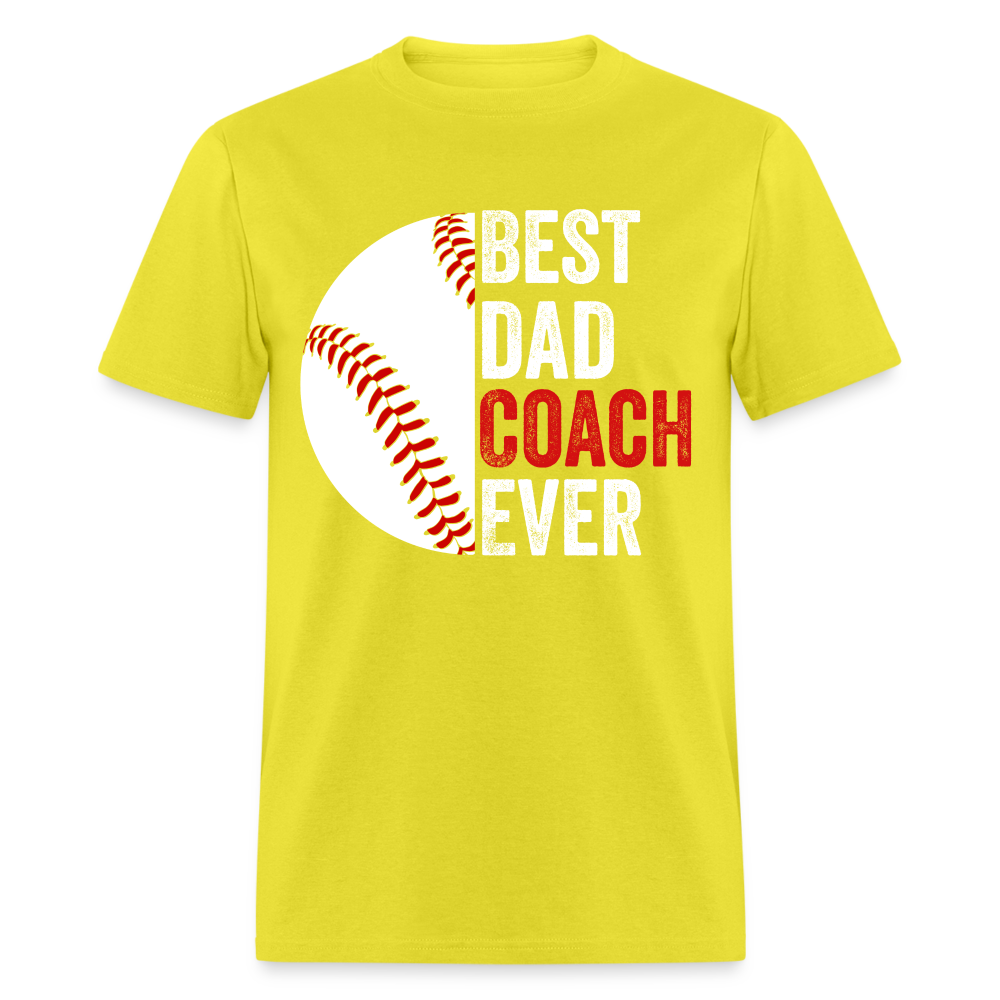 Best Dad Coach Ever T-Shirt Color: yellow