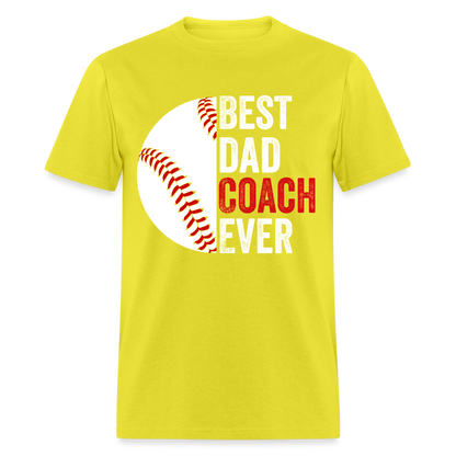 Best Dad Coach Ever T-Shirt Color: yellow