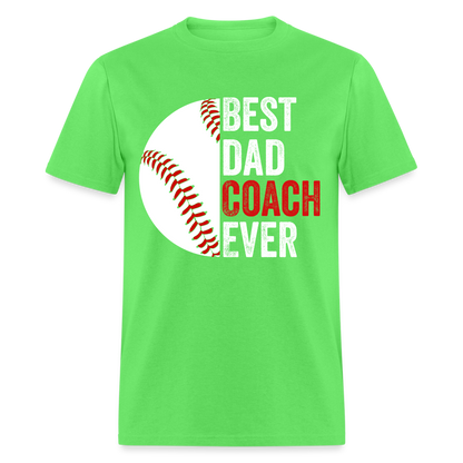 Best Dad Coach Ever T-Shirt Color: kiwi