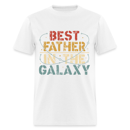 Best Father In The Galaxy T-Shirt Color: white