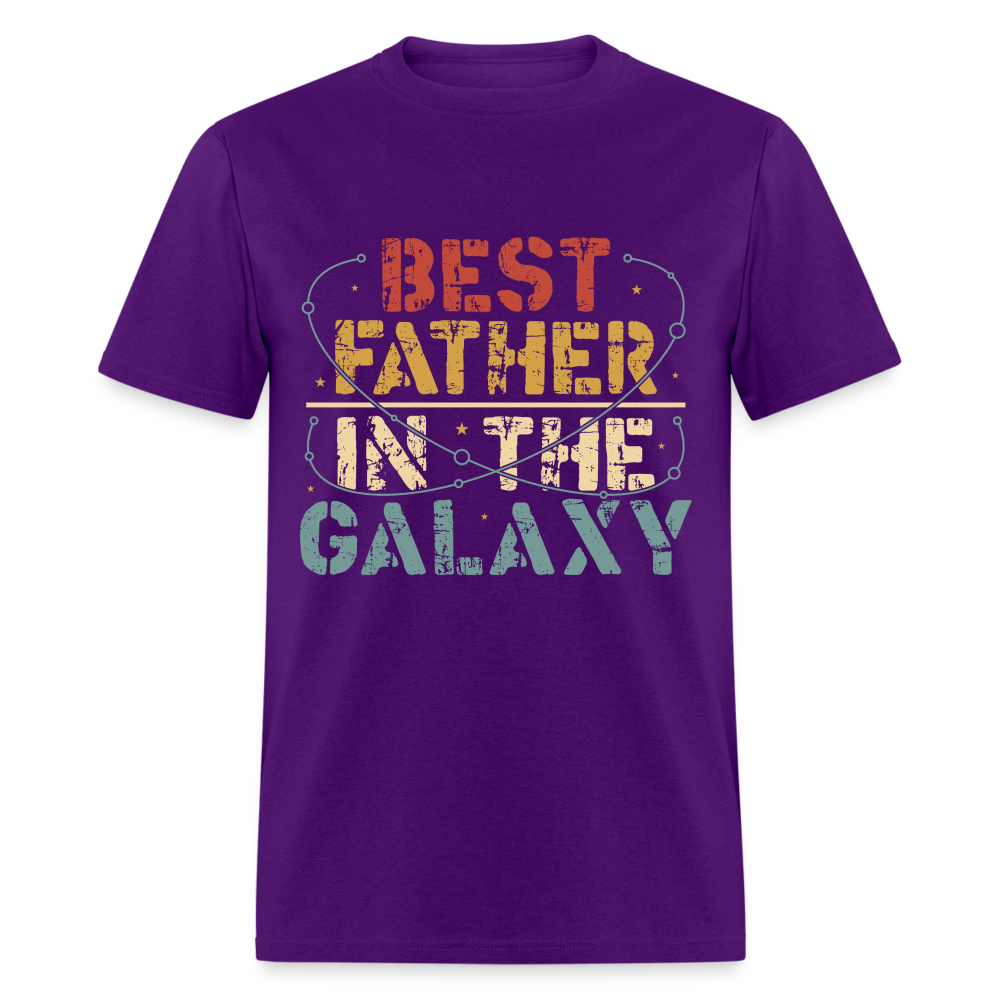 Best Father In The Galaxy T-Shirt Color: purple