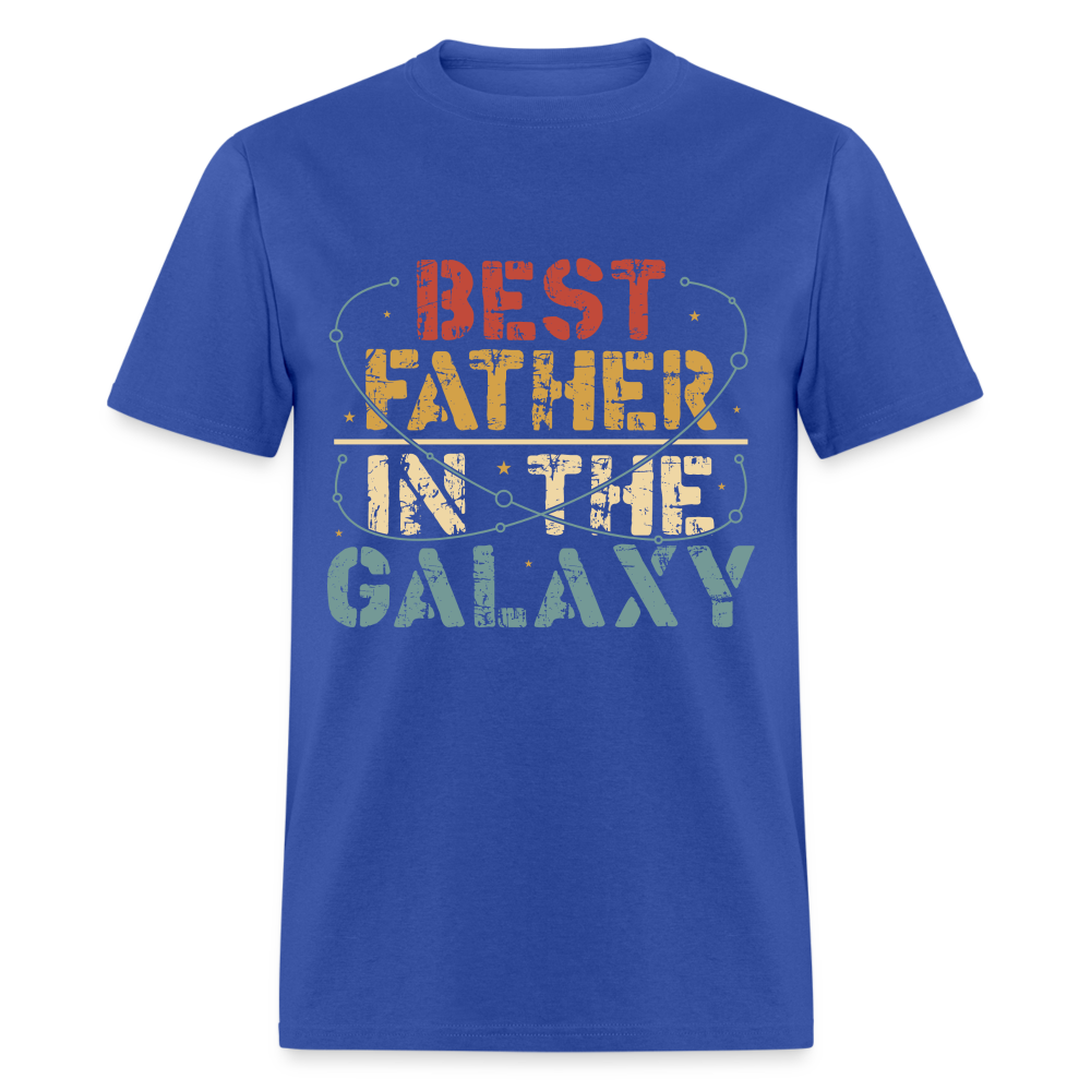 Best Father In The Galaxy T-Shirt Color: royal blue
