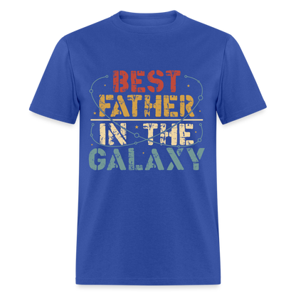 Best Father In The Galaxy T-Shirt Color: royal blue