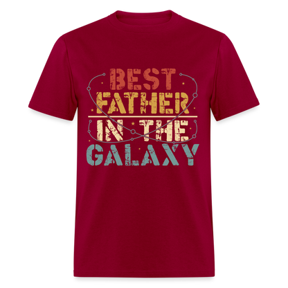 Best Father In The Galaxy T-Shirt Color: dark red