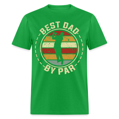 Best Dad By Par T-Shirt (Golf Dad) Color: bright green