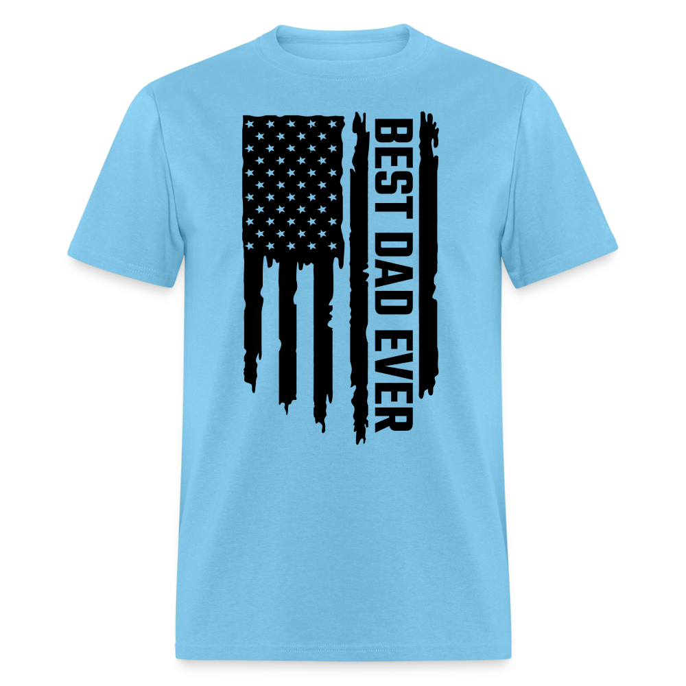 Best Dat Ever T-Shirt with Flag Color: aquatic blue