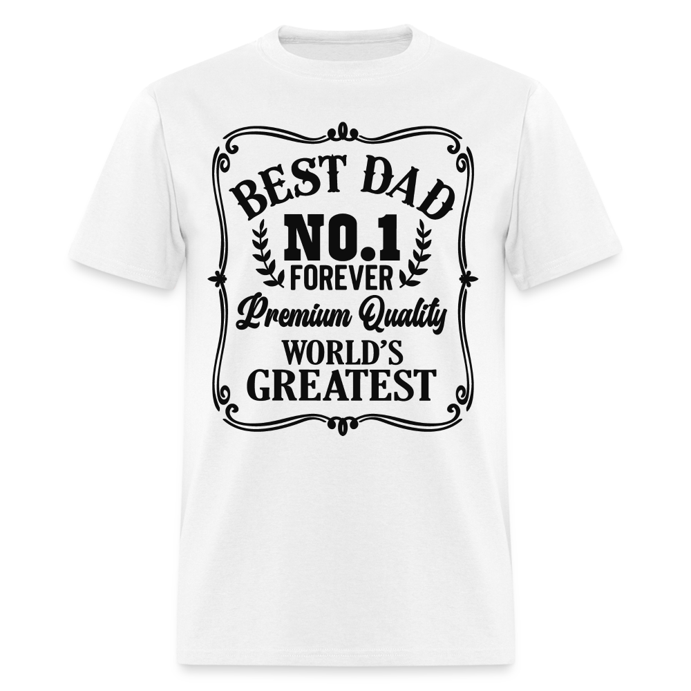 Best Dad T-Shirt Premium Quality, World's Greatest Color: white