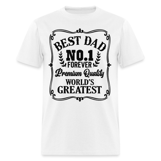 Best Dad T-Shirt Premium Quality, World's Greatest Color: white