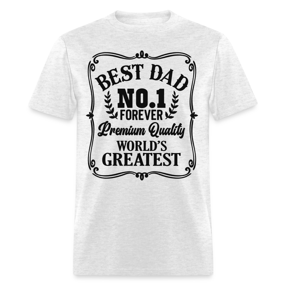 Best Dad T-Shirt Premium Quality, World's Greatest Color: light heather gray