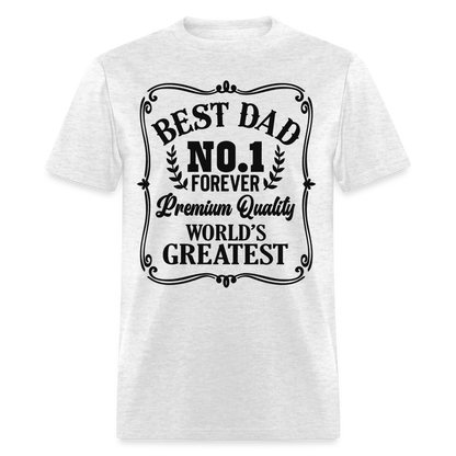 Best Dad T-Shirt Premium Quality, World's Greatest Color: light heather gray