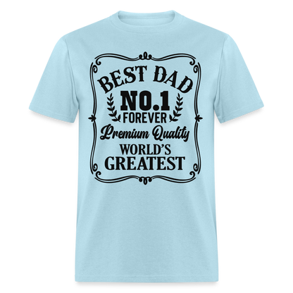 Best Dad T-Shirt Premium Quality, World's Greatest Color: powder blue