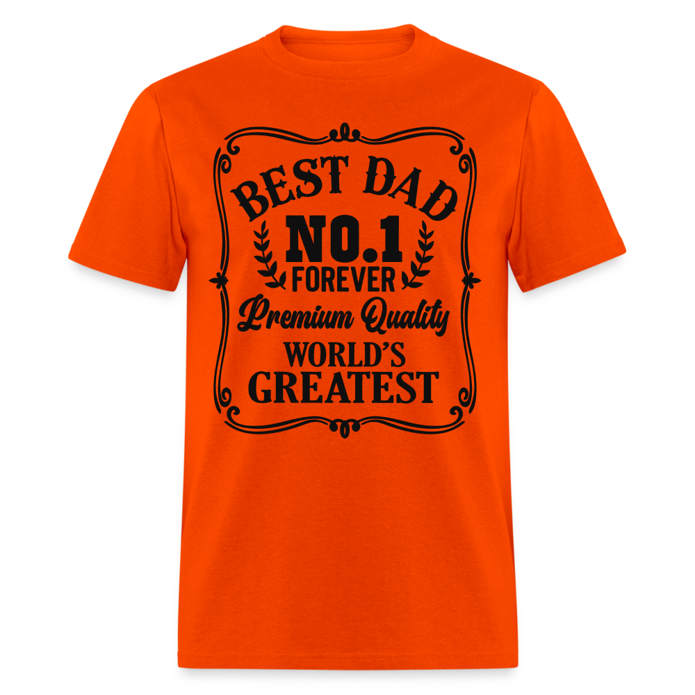 Best Dad T-Shirt Premium Quality, World's Greatest Color: orange