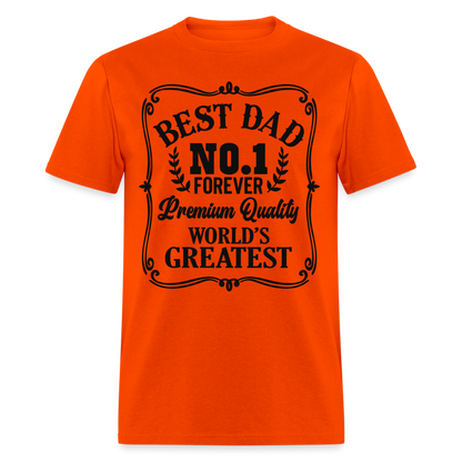 Best Dad T-Shirt Premium Quality, World's Greatest Color: orange