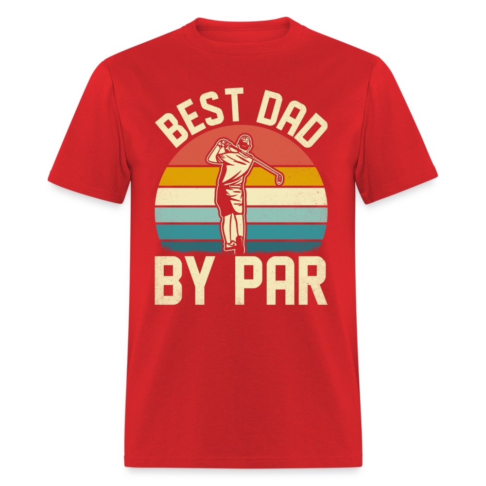 Best Dad By Par T-Shirt Color: red