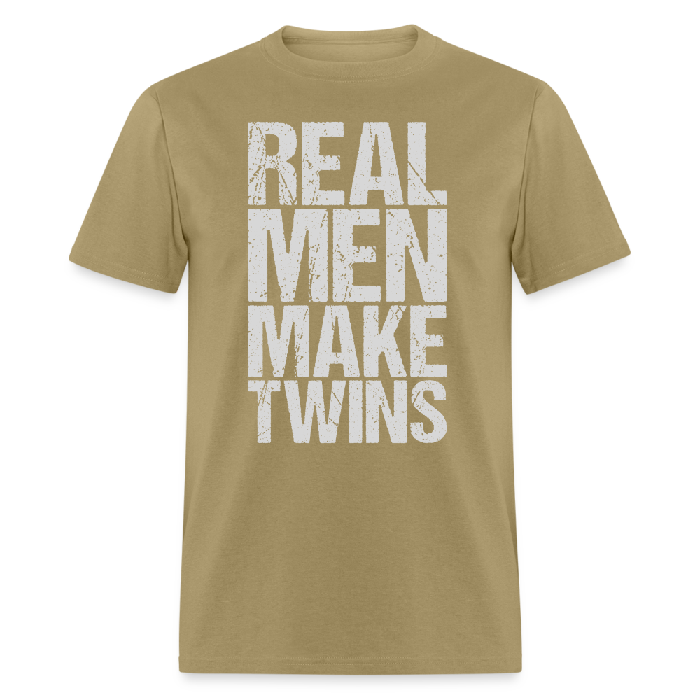 Real Men Make Twins T-Shirt Color: khaki