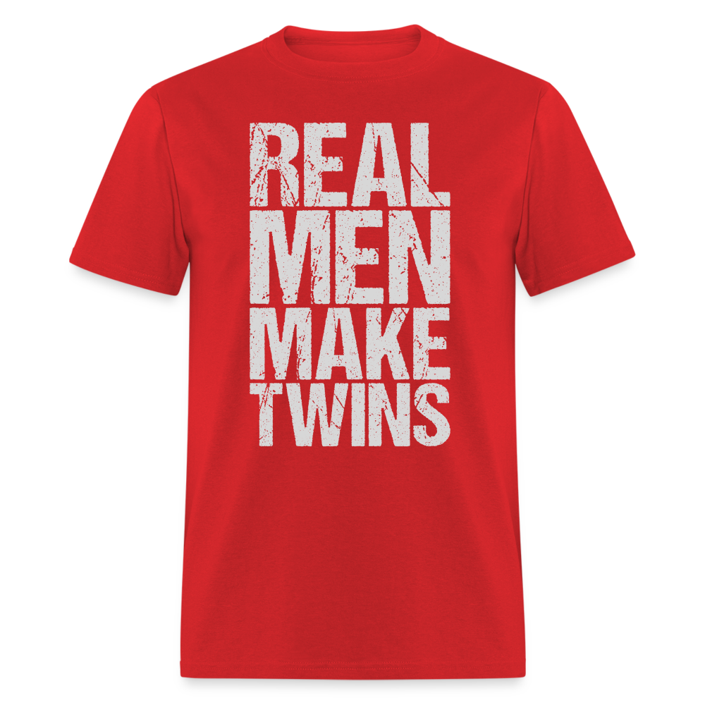 Real Men Make Twins T-Shirt Color: red