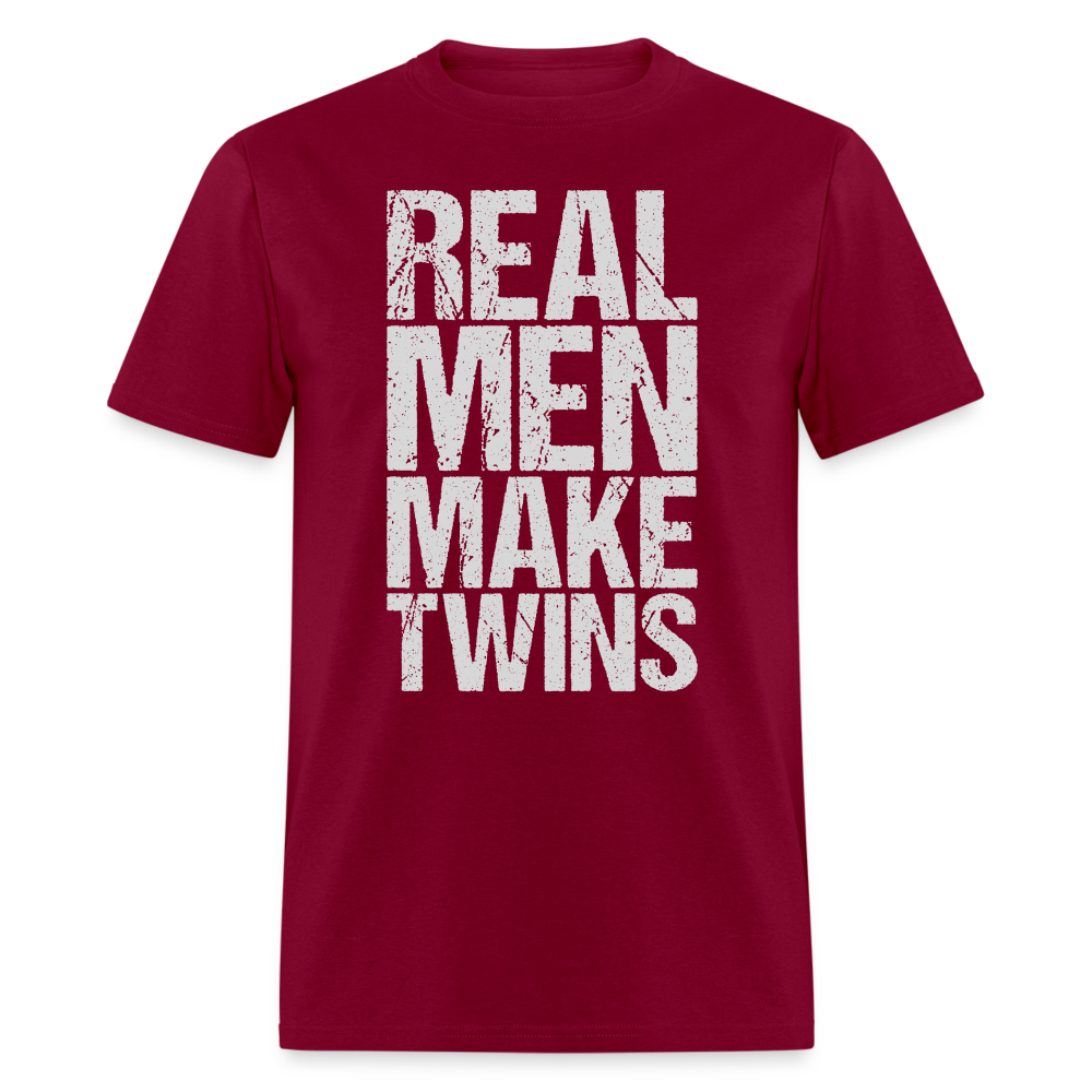 Real Men Make Twins T-Shirt Color: burgundy