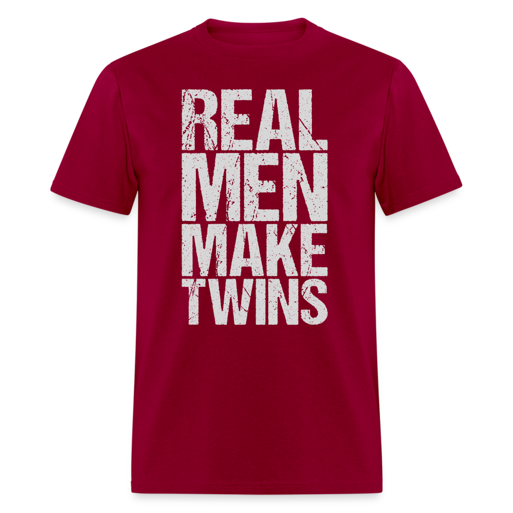 Real Men Make Twins T-Shirt Color: dark red