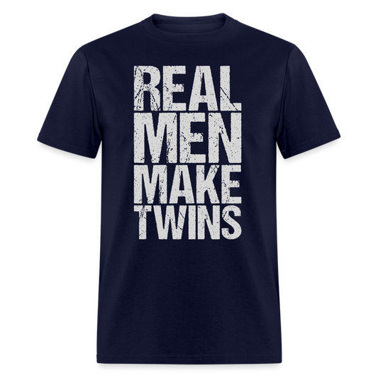 Real Men Make Twins T-Shirt Color: navy