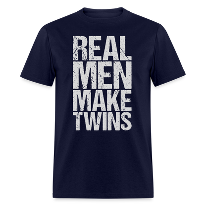 Real Men Make Twins T-Shirt Color: navy