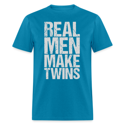 Real Men Make Twins T-Shirt Color: turquoise