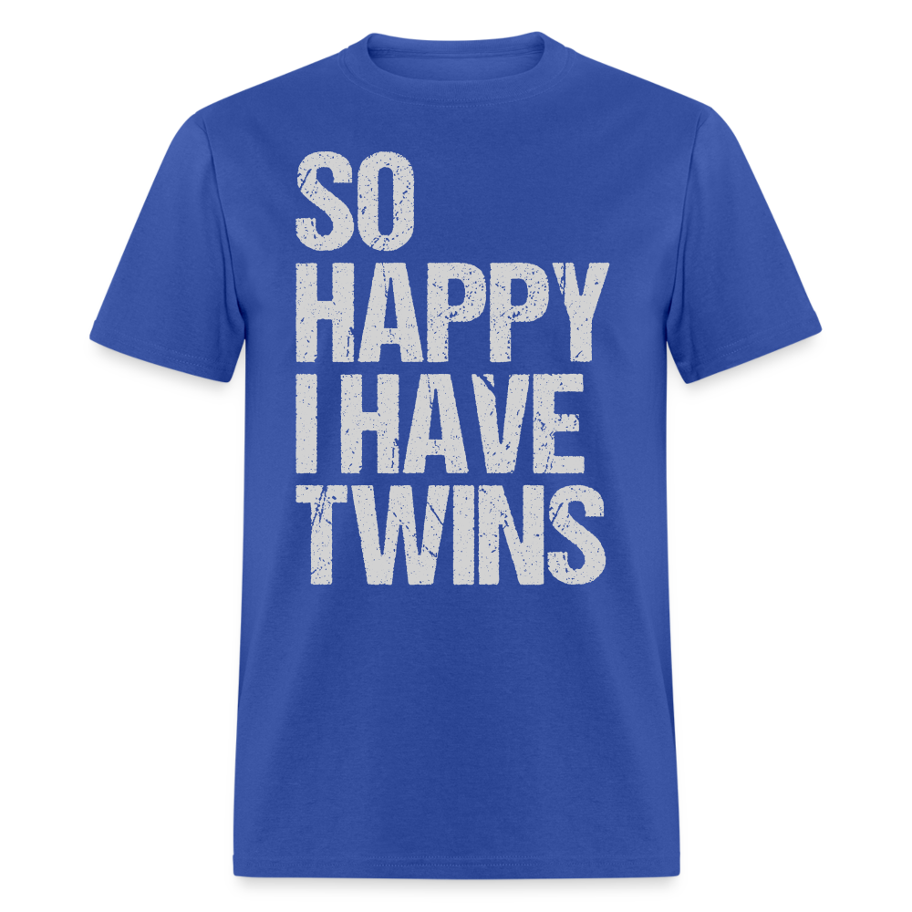 So Happy I Have Twins T-Shirt Color: royal blue