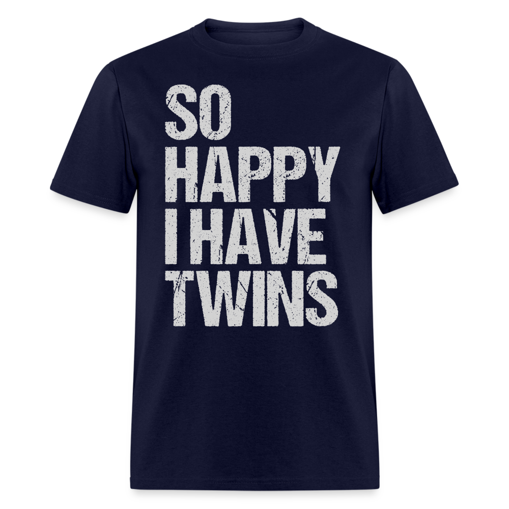 So Happy I Have Twins T-Shirt Color: navy