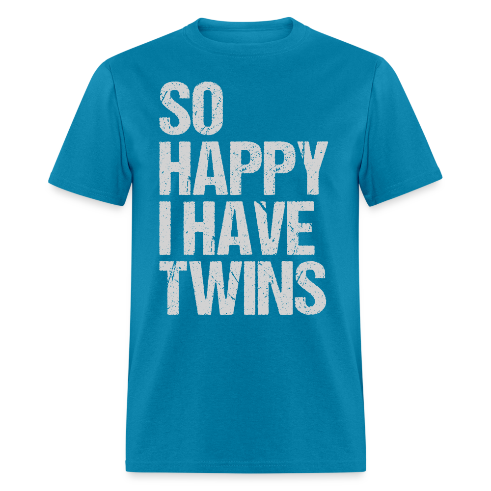 So Happy I Have Twins T-Shirt Color: turquoise