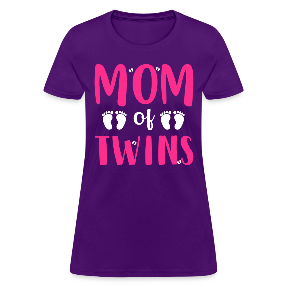 Mom of Twins T-Shirt Color: purple