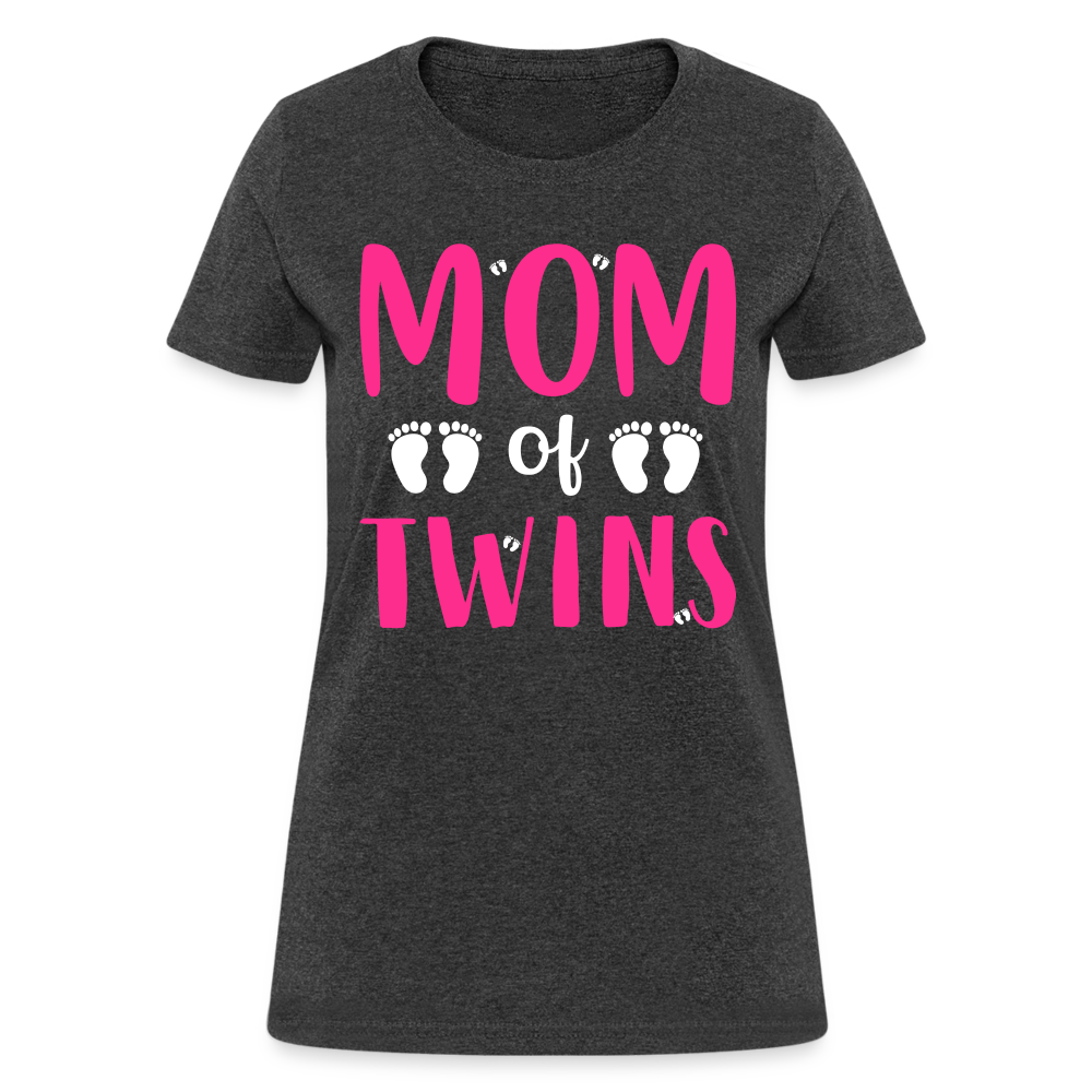 Mom of Twins T-Shirt Color: heather black