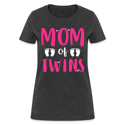 Mom of Twins T-Shirt Color: heather black