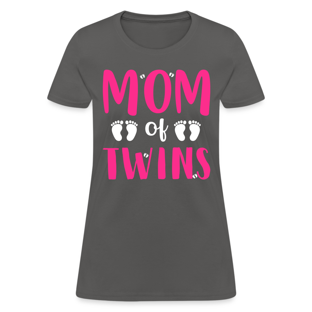 Mom of Twins T-Shirt Color: charcoal