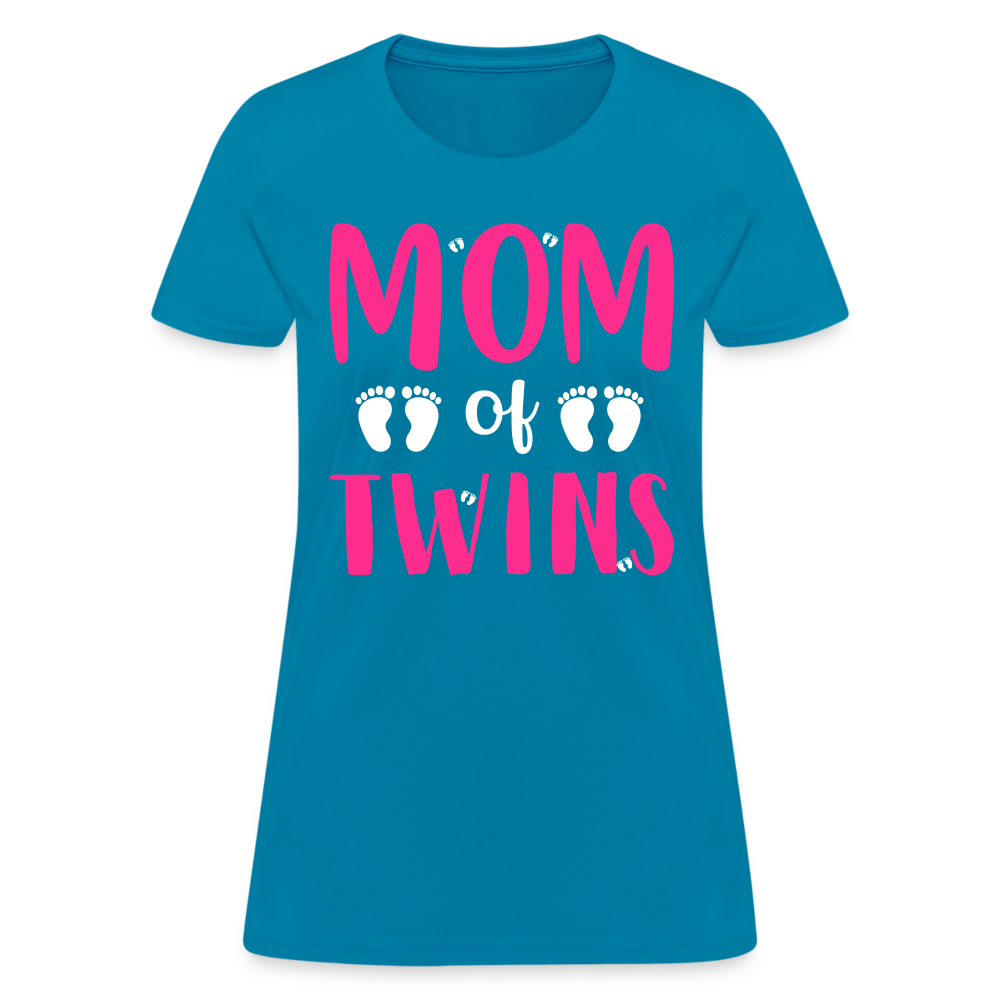 Mom of Twins T-Shirt Color: turquoise