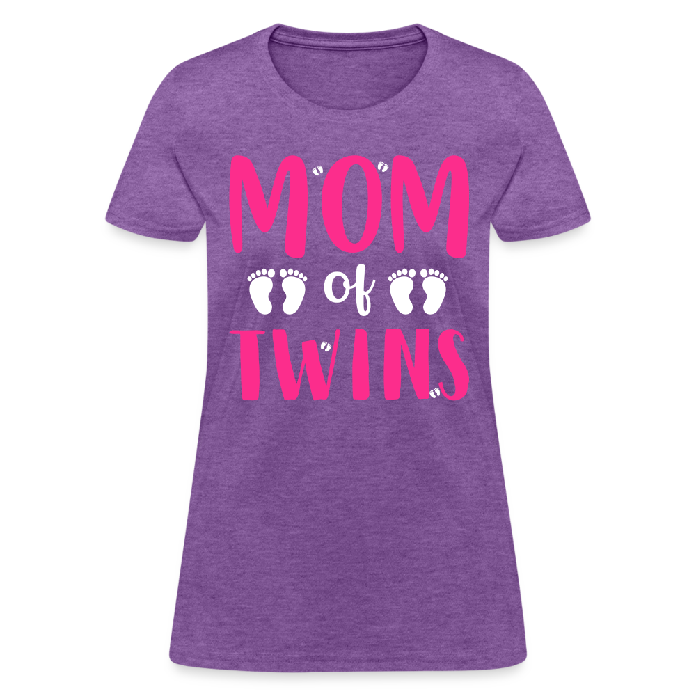 Mom of Twins T-Shirt Color: purple heather