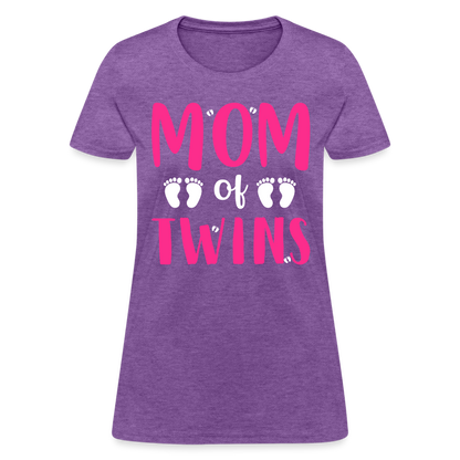 Mom of Twins T-Shirt Color: purple heather