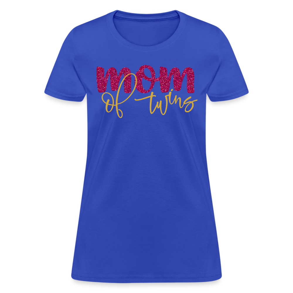 Mom Of Twins T-Shirt Color: royal blue