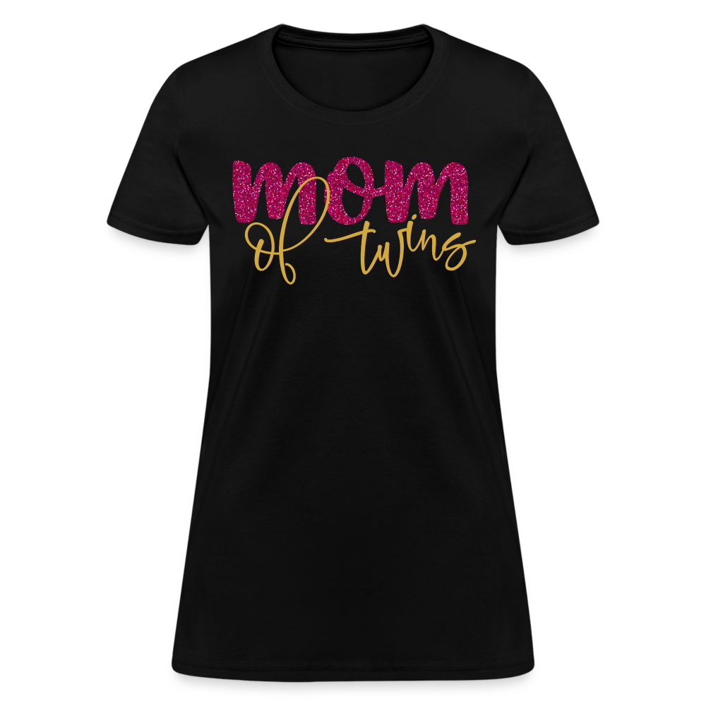 Mom Of Twins T-Shirt Color: black