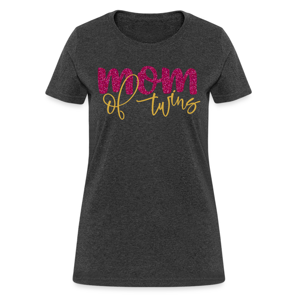 Mom Of Twins T-Shirt Color: heather black