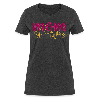 Mom Of Twins T-Shirt Color: heather black