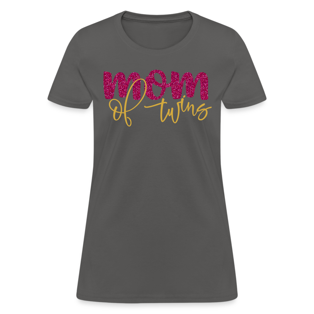 Mom Of Twins T-Shirt Color: charcoal