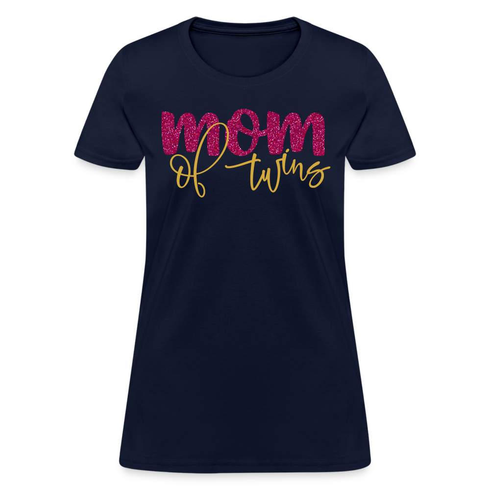 Mom Of Twins T-Shirt Color: navy