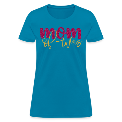 Mom Of Twins T-Shirt Color: turquoise